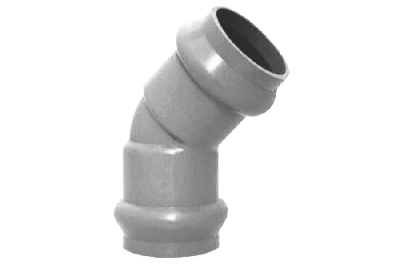 Отвод НПВХ (PVC-U) 110х45 двухраструбный  PN10