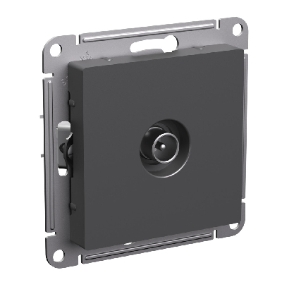 ATLASDESIGN TV РОЗЕТКА оконечная 1DB, механизм, БАЗАЛЬТ Systeme Electric ATN001491