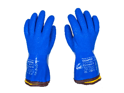 Перчатки Полюс-Т PVC1380BR-T (акриловые, утепленные, МБС, К80, Щ50, с полным пвх обливом, манжет крага, съемный утеп.вкладыш) размер 11 SCAFFA