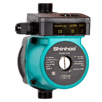 Насос циркуляционный  PROMO 15-12A 1 скорость Shinhoo 71411002