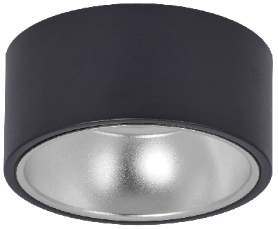 LIGHTING Светильник 4017 накладной потолочный под лампу GX53 черный/хром IEK LT-UPB0-4017-GX53-1-K56