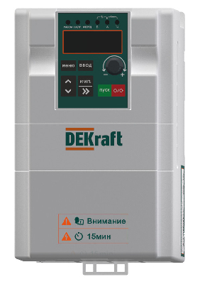 Преобразователь частоты DEKV060-3.7кВт 3 фазы 380В с торм. Модулем Dekraft DEKV060G3R7T4B