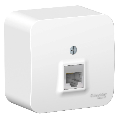 Розетка BLANCA наружная компьютерная RJ45, кат.5e, с изолирующей пластиной, белый