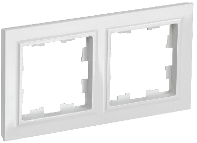 BRITE Рамка 2 поста РУ-2-БрБ белый IEK BR-M22-K01