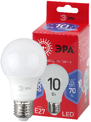 Лампа светодиодная LED A60-10W-865-E27 R (диод, груша, 10Вт, хол, E27) (10/100/2000) ЭРА Б0045324