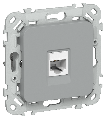FLITE Розетка компьютерная RJ45 категория 5Е UTP РК5е-1-0-ФлС серый IEK