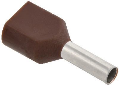 Наконечник штыревой НШвИ 2х1.5-8 коричневый НГИ2  (100шт ) IEK UTE10-D2-4-100