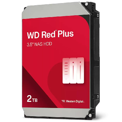 Жесткий диск 2TB Red Plus 3.5'', SATAIII, 5400 об/мин, 64 МБ